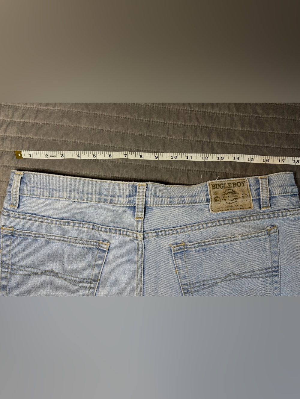 Men's Denim BUGLE BOY 705 Blue Jeans * Light Wash 38 x 32 vintage 90’s grunge! - Picture 3 of 8